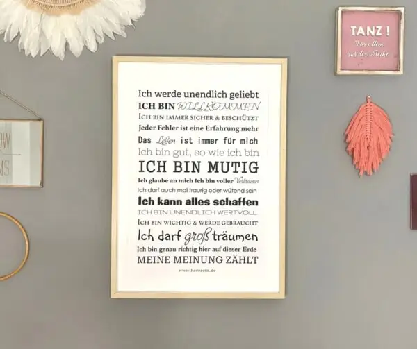Affirmationsposter mutig