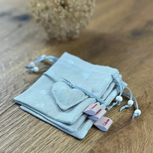 Stoffsäckchen-Herzchen-Geschenksäckchen