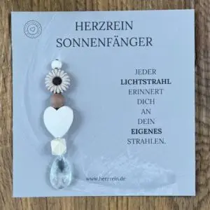 Sonnenfänger Herzrein in der Verpackung