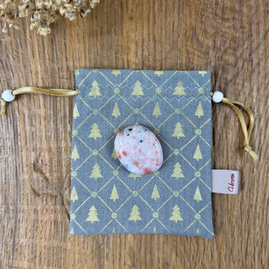 Komplettes Set Sonnenstein Heilstein Rauhnächte mit Schutzsäckchen