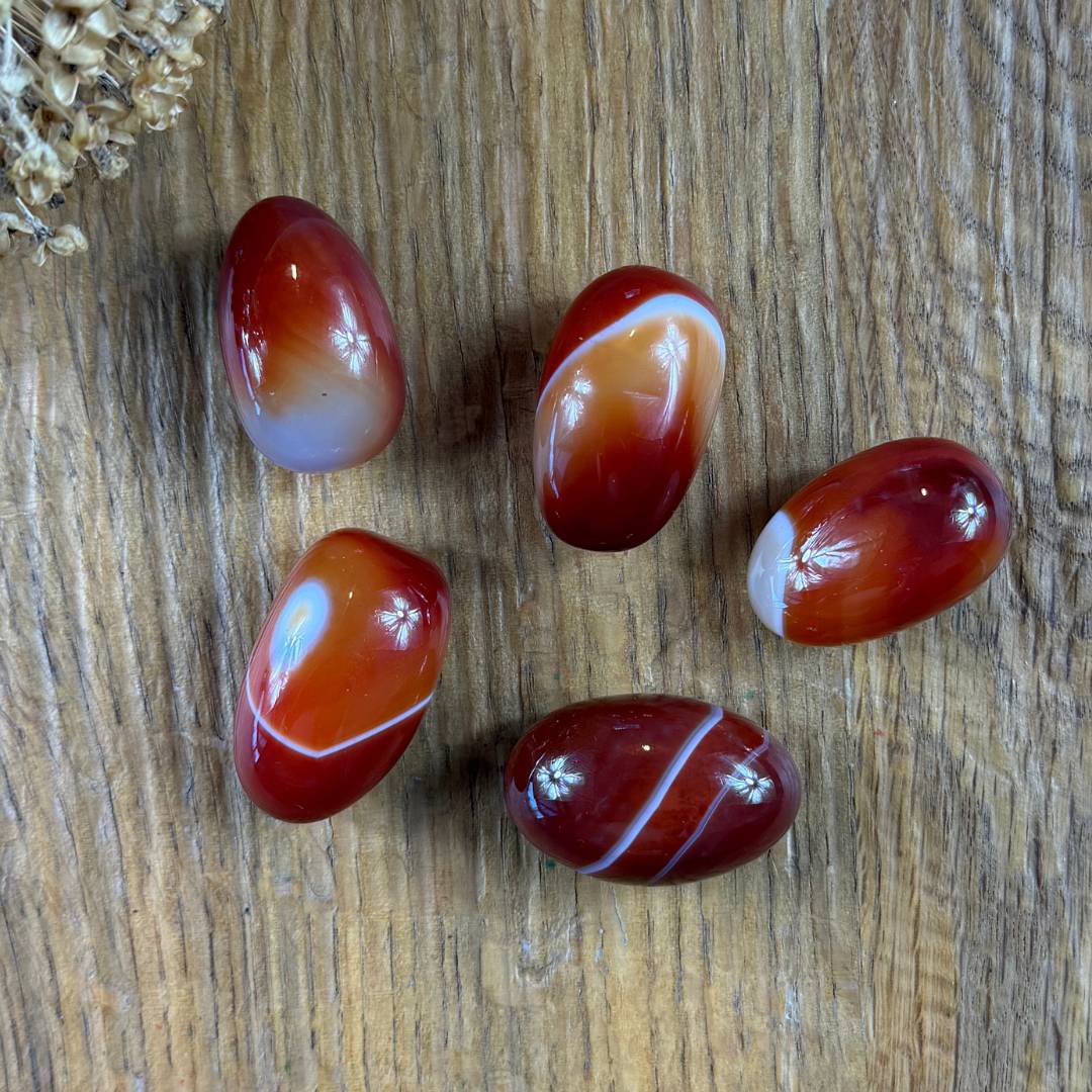 heilstein karneol naturstein braun orange glatt