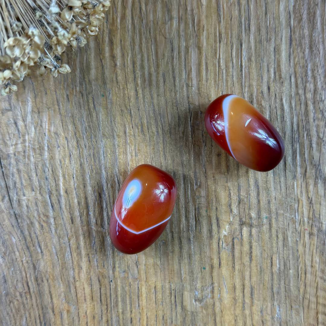 heilstein karneol orange braun naturstein poliert