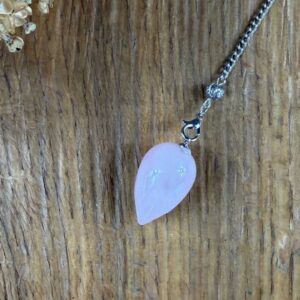 pendel heilstein rosenquarz naturstein herzrein