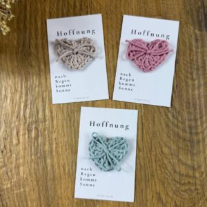 Herzreinkarte Hoffnung mit Botschaft und abnehmbarem Taschenherz