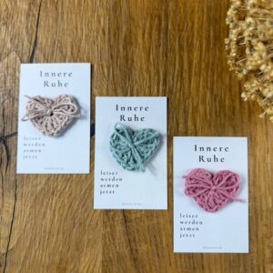 Herzreinkarte Innere Ruhe mit Taschenherz als Geschenkidee
