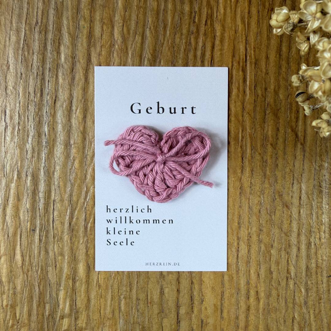 Herzreinkarte Willkommen kleine Seele | Geschenk zur Geburt – Bild 6