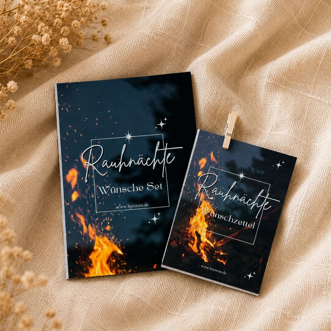 Rauhnächte 13 Wünsche Ritual Nachfüllset mit gedruckter Anleitung und Wunschzettel-Deckblatt