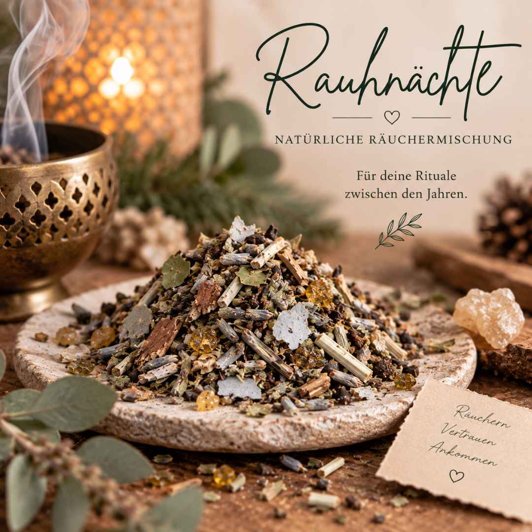 Rauhnächte Räuchermischung aus natürlichen Kräutern und Harzen